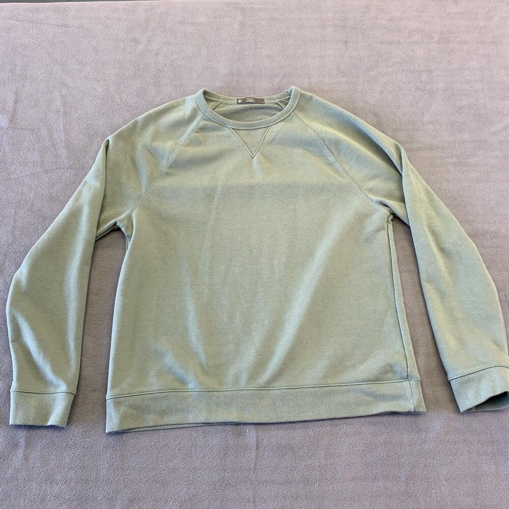 Member's Mark Sweatshirt Mens Large Green French Terry Crewneck Pullover
